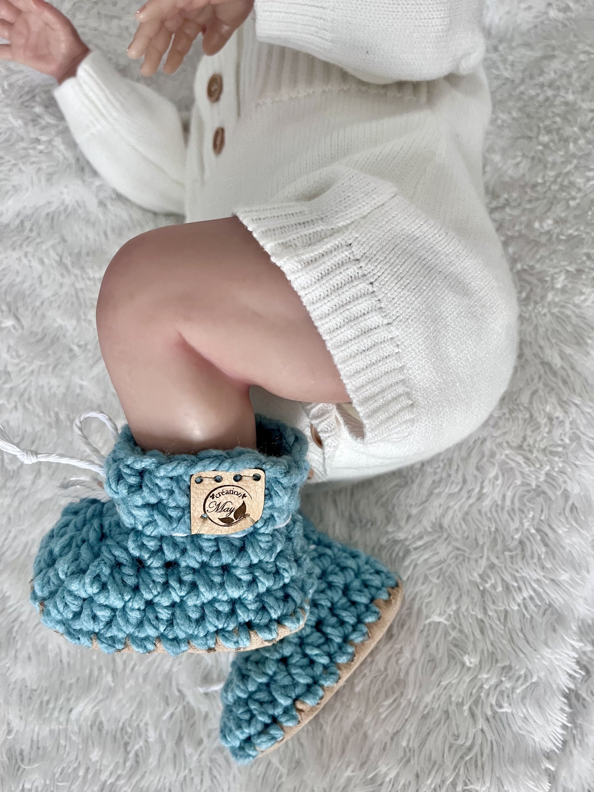 Pantoufles pour BÉBÉ en laine standard