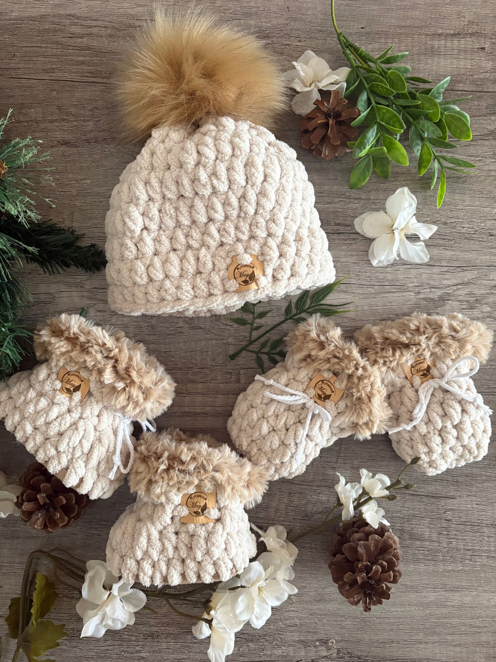 Bonnet au crochet polyester