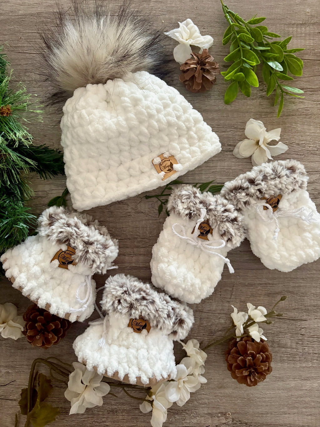 Bonnet au crochet polyester