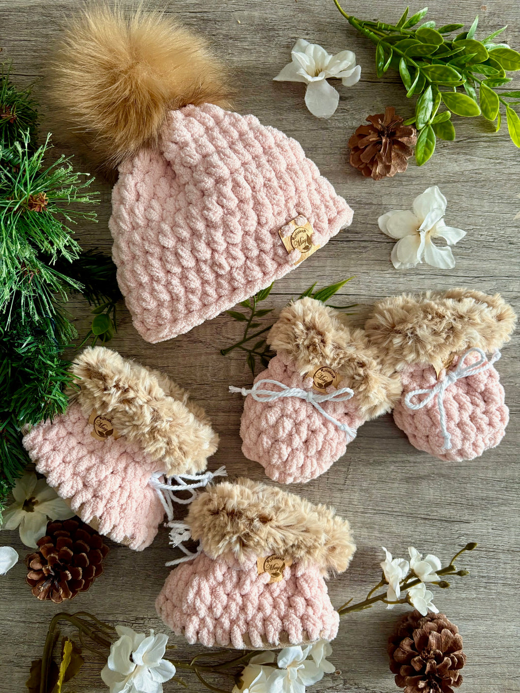 Bonnet au crochet polyester