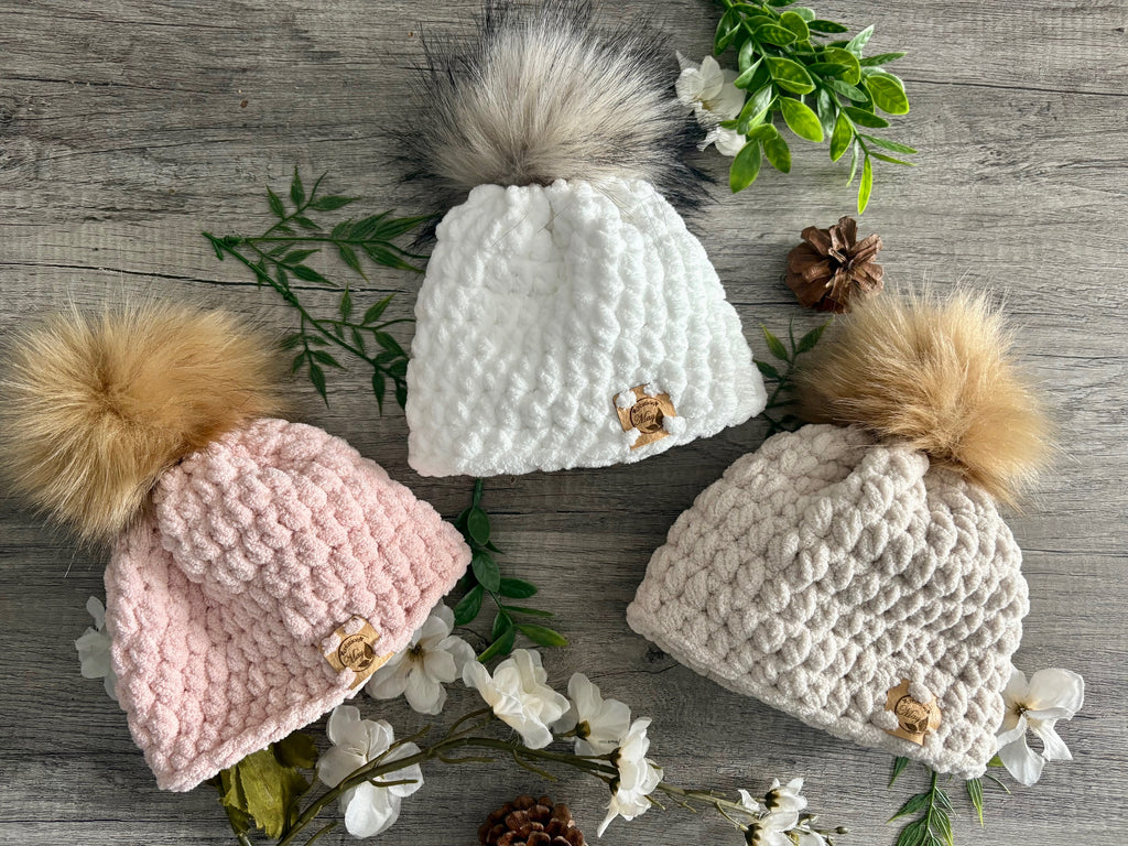 Bonnet au crochet polyester