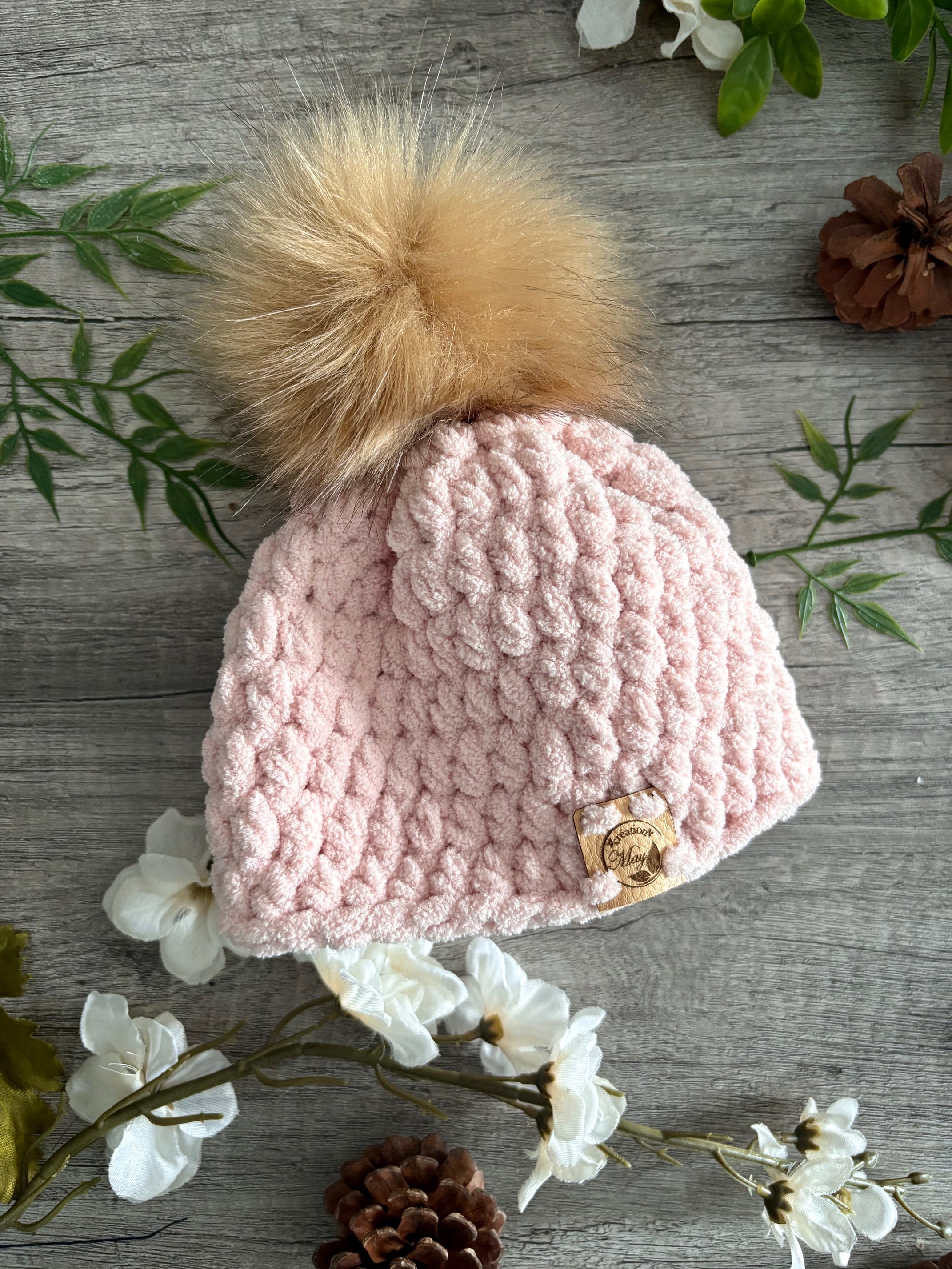 Bonnet au crochet polyester