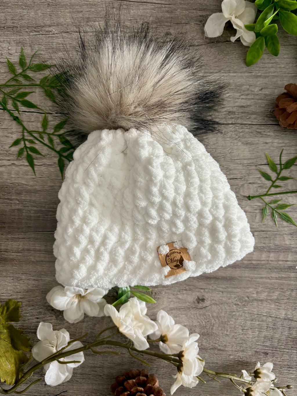 Bonnet au crochet polyester