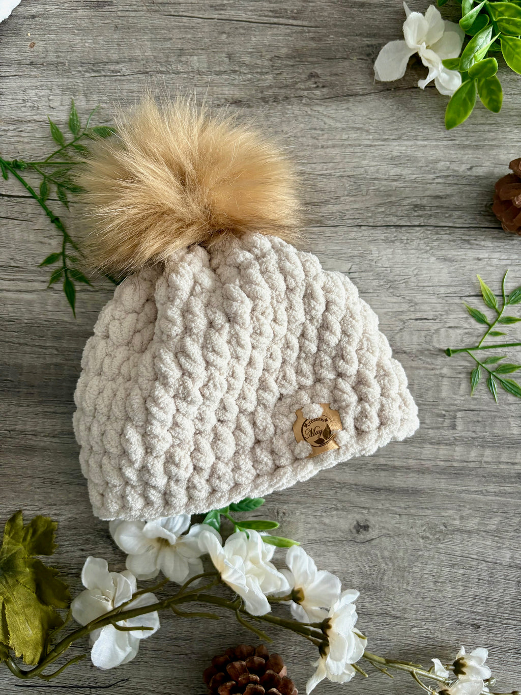 Bonnet au crochet polyester