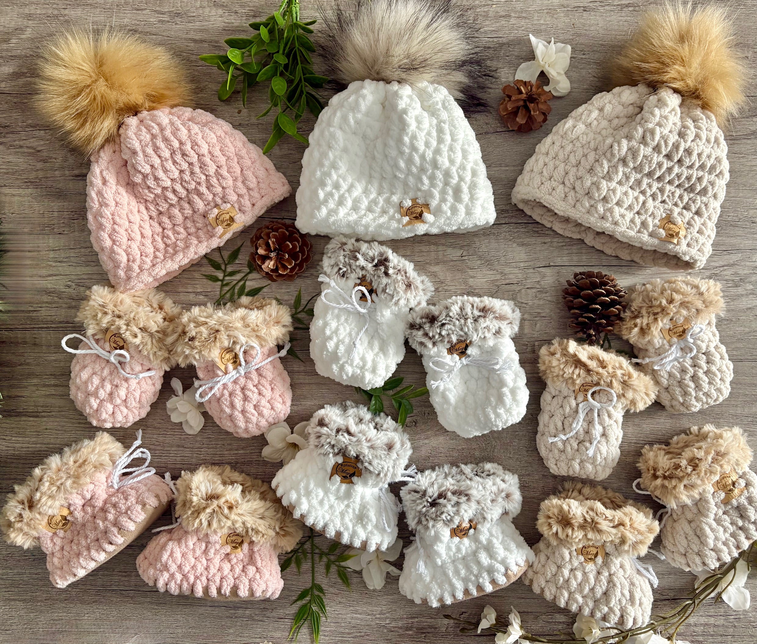 Bonnet au crochet polyester