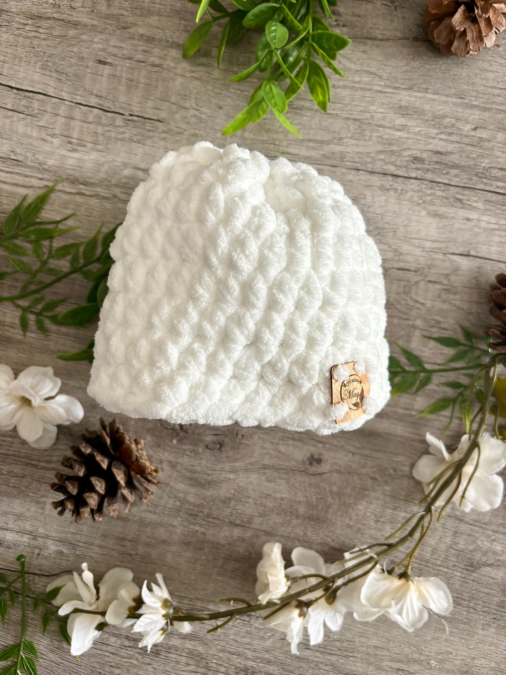 Bonnet au crochet polyester
