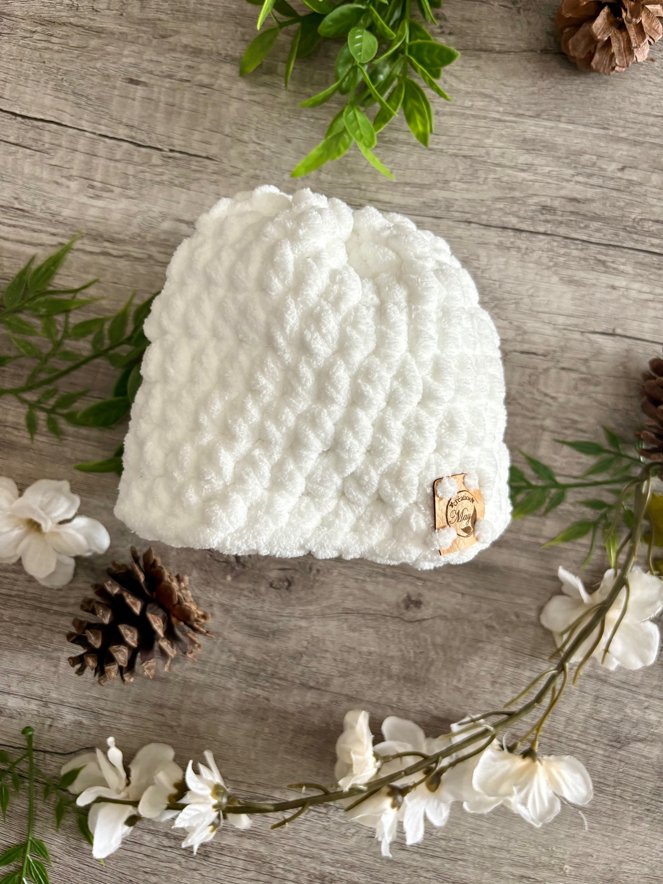 Bonnet au crochet polyester