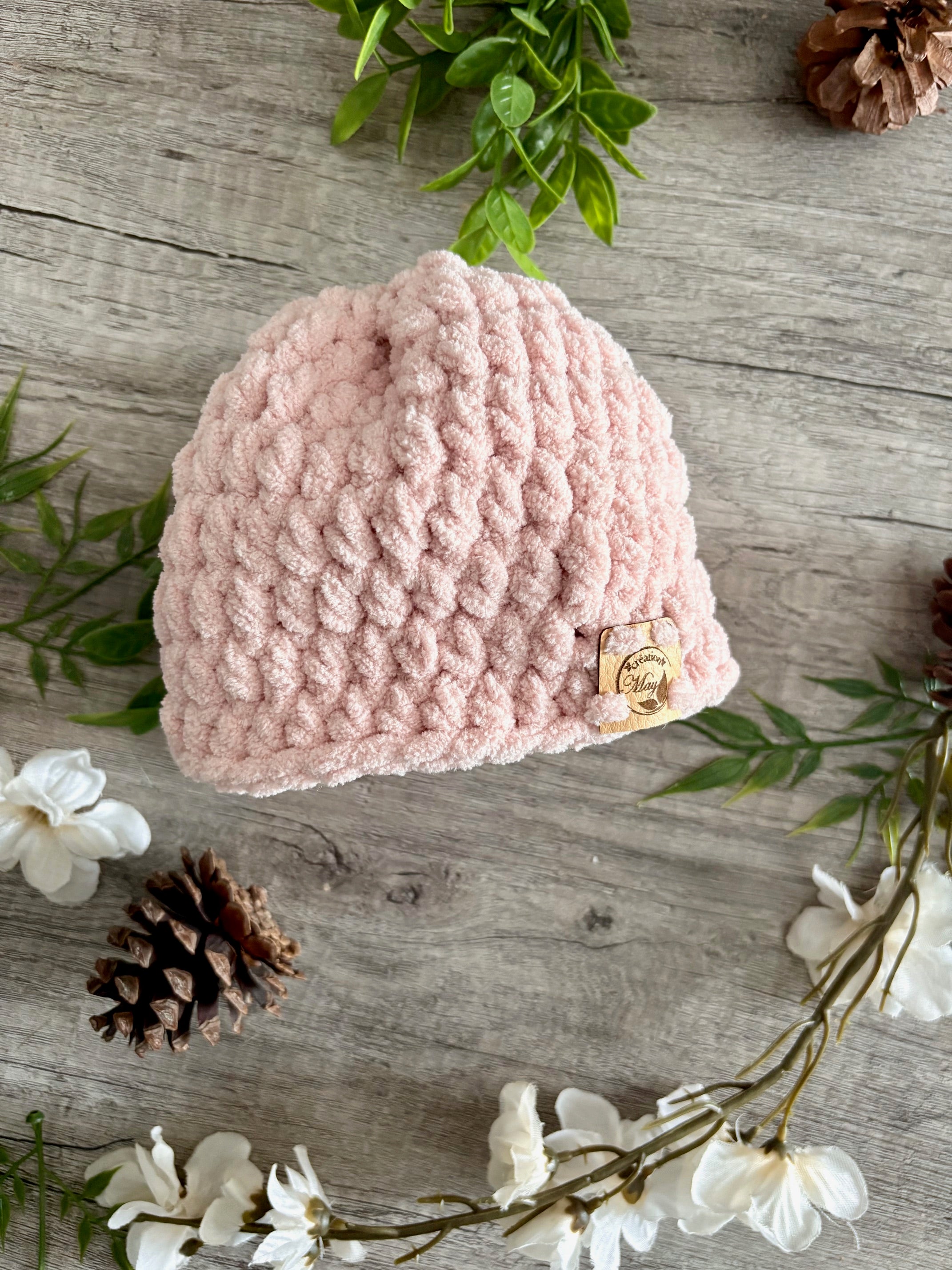 Bonnet au crochet polyester