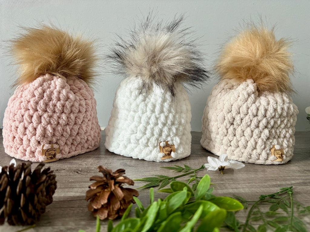 Bonnet au crochet polyester