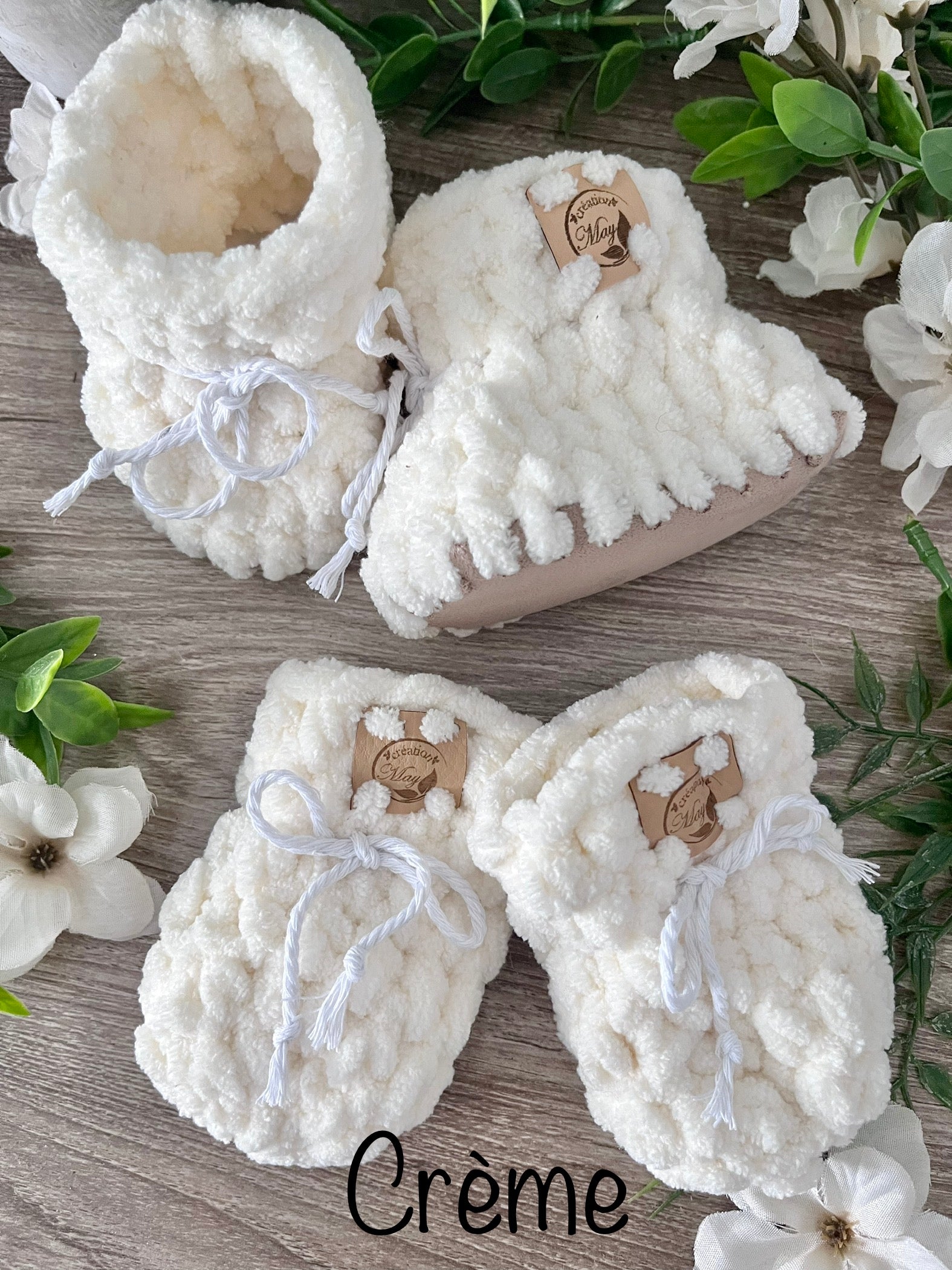 Duo pantoufles et mitaines pour BÉBÉ en polyester