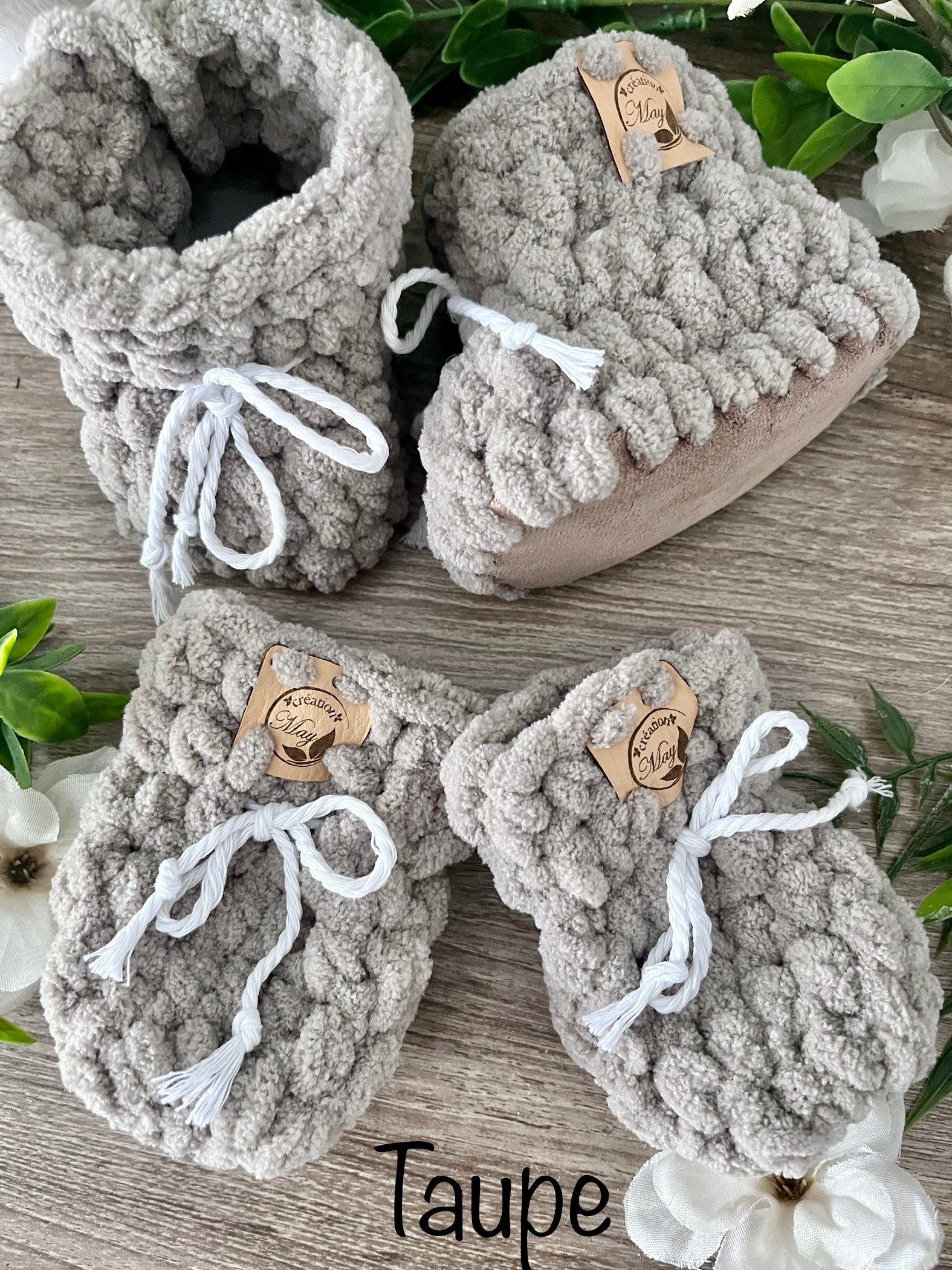 Duo pantoufles et mitaines pour BÉBÉ en polyester