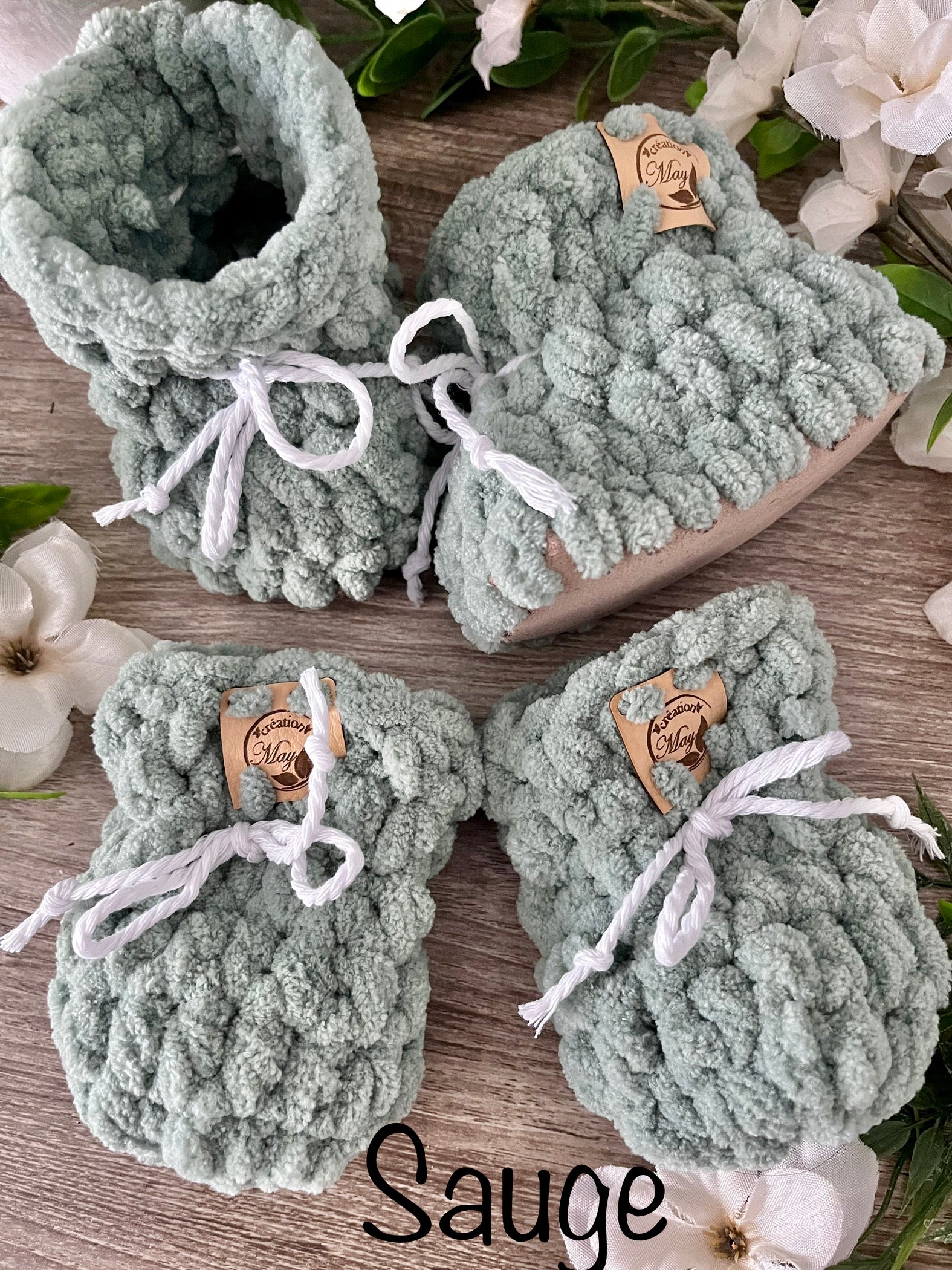 Duo pantoufles et mitaines pour BÉBÉ en polyester