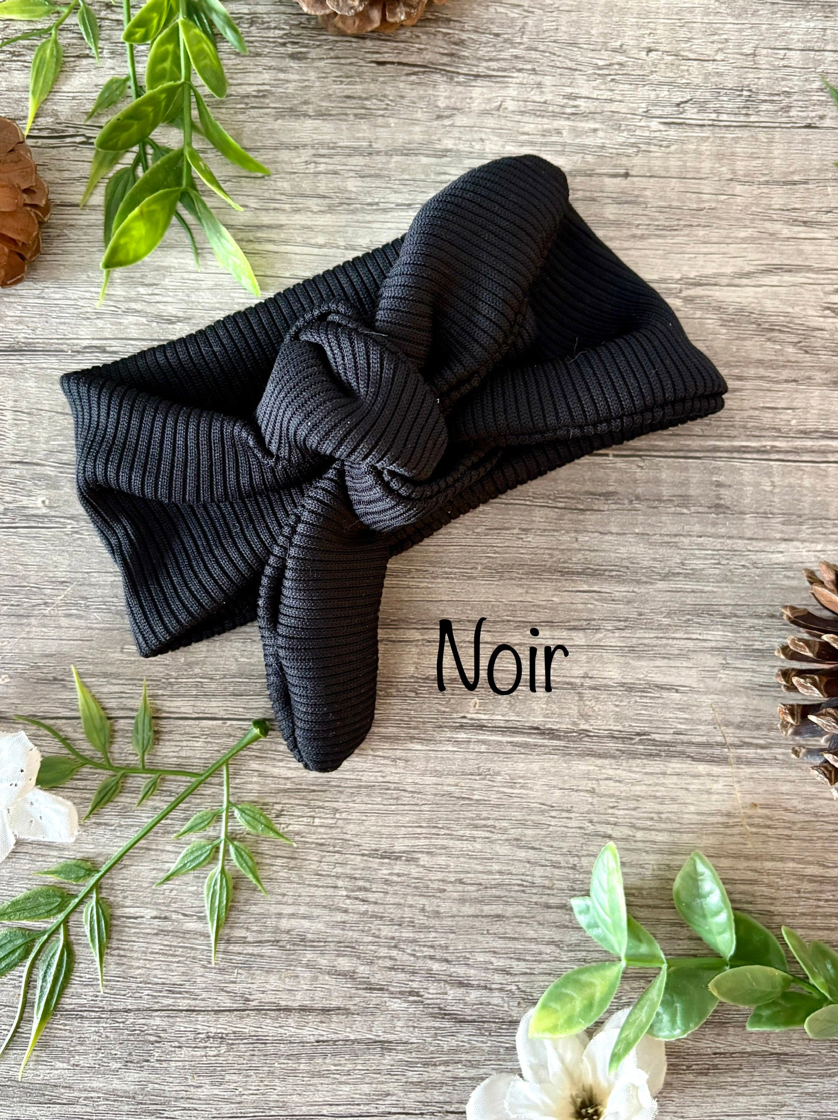 Bandeau à nœud évolutif - Motif & côtelé
