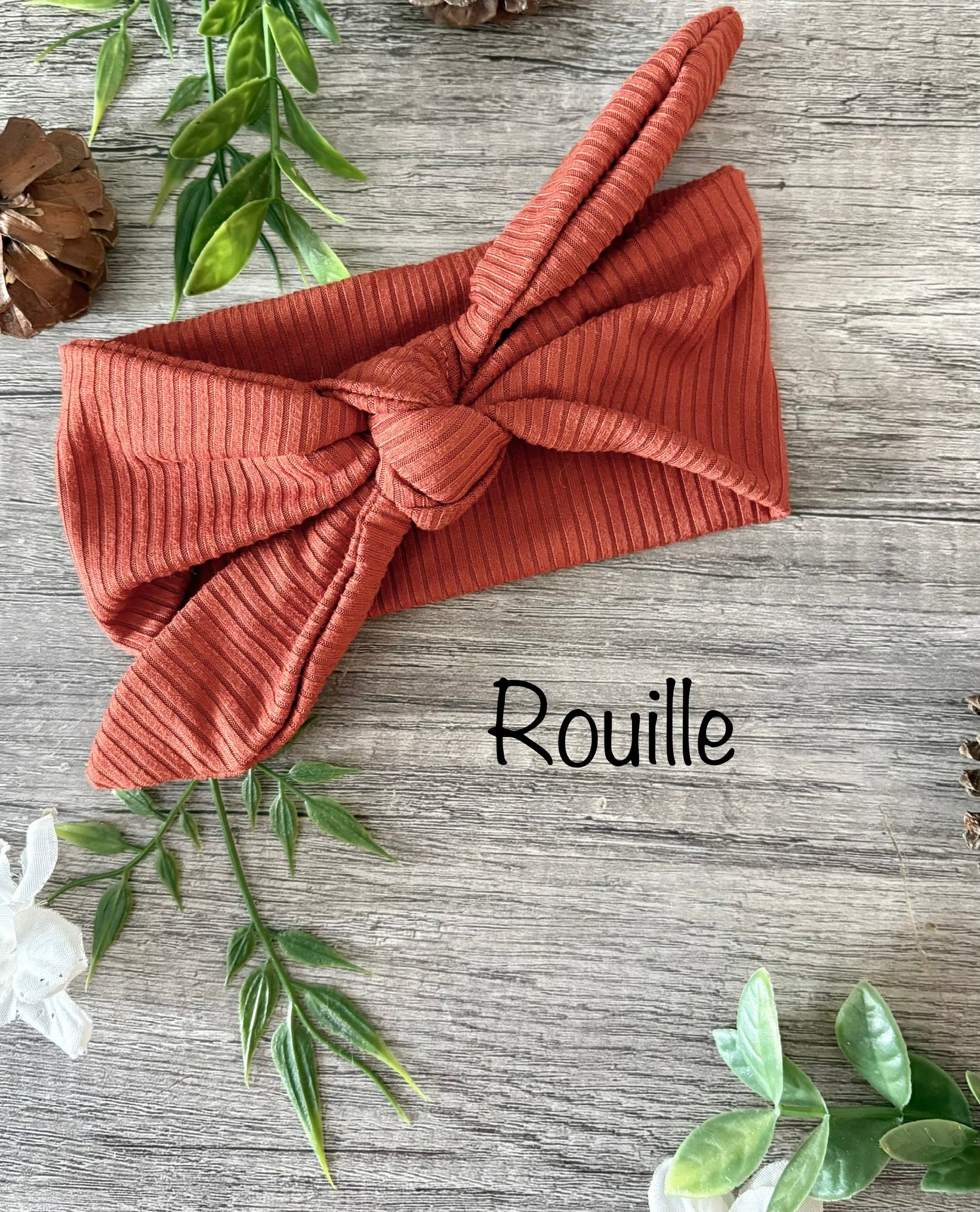 Bandeau à nœud évolutif - Motif & côtelé