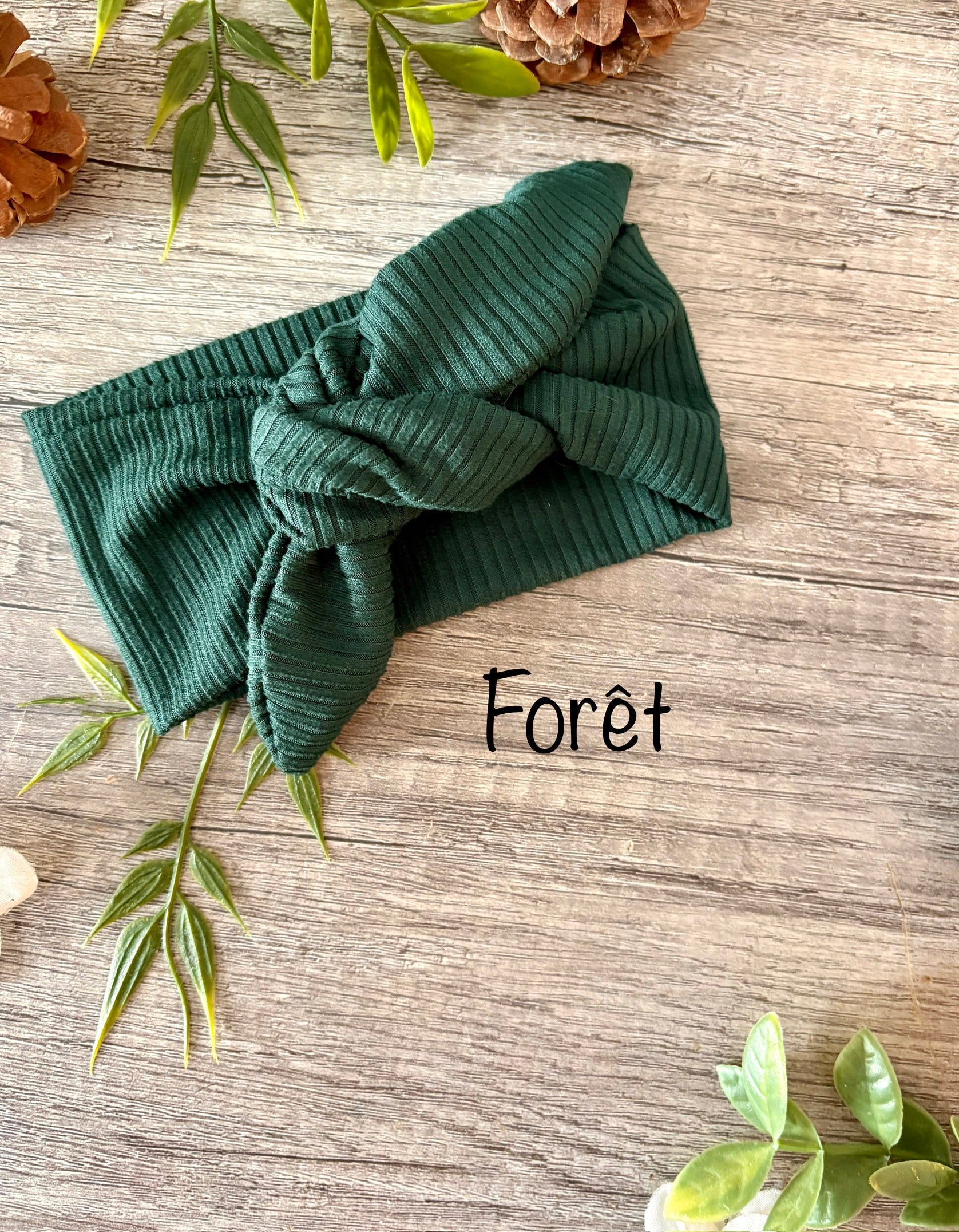 Bandeau à nœud évolutif - Motif & côtelé