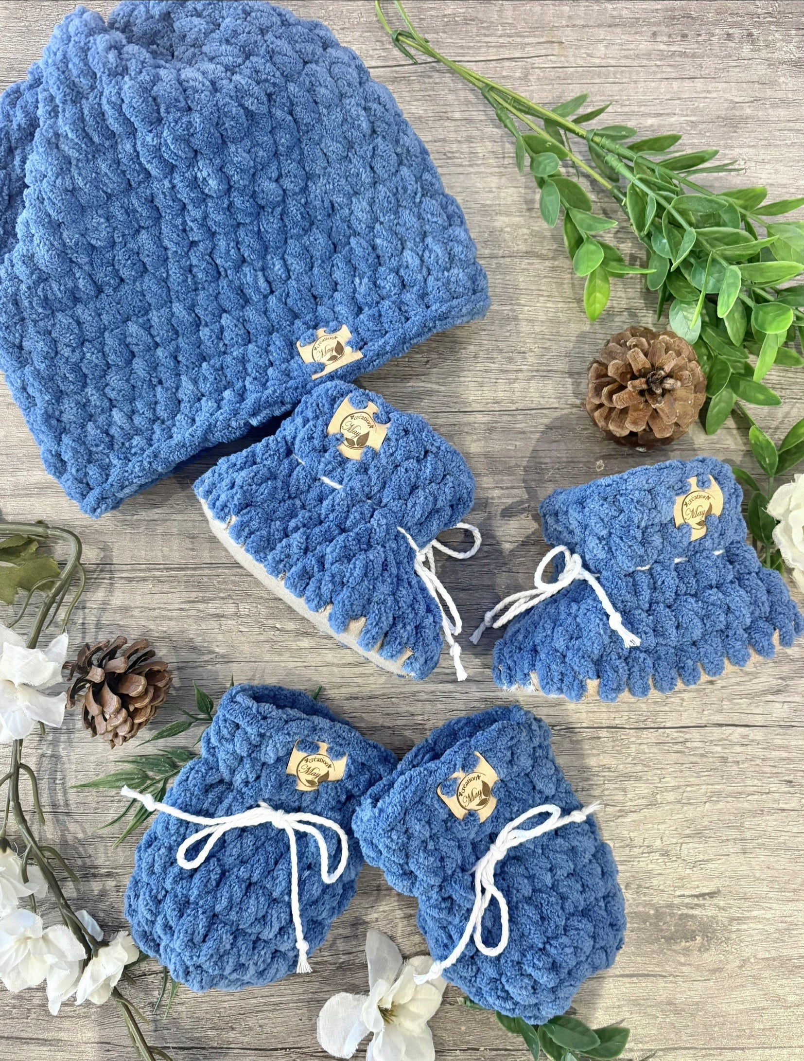 Bonnet au crochet polyester