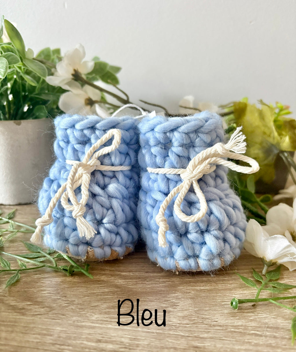 Pantoufles 2T à 6T en laine péruvienne