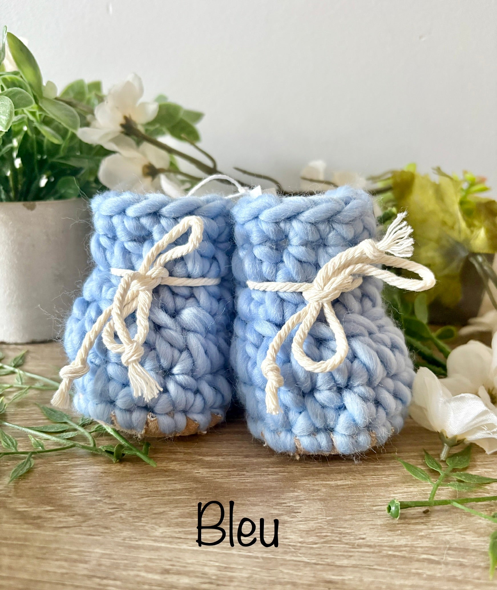 Pantoufles 2T à 6T en laine péruvienne