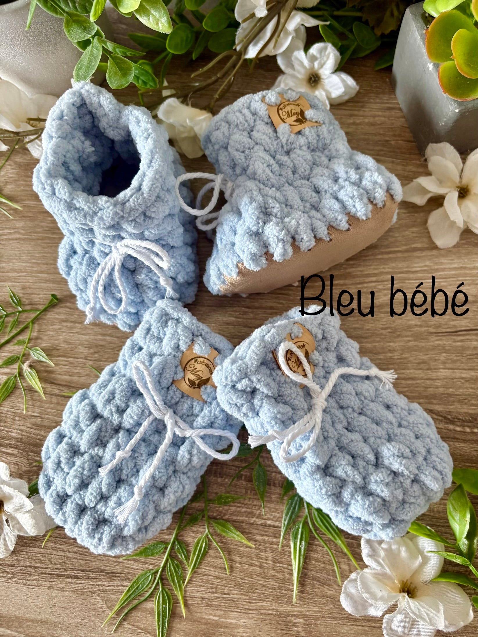 Duo pantoufles et mitaines pour BÉBÉ en polyester